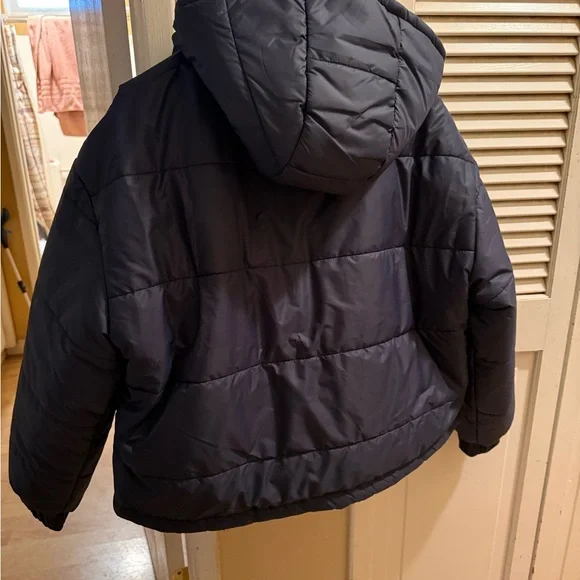 Women's Dapplebay Navy & Autumn Toile Reversible Puffer Jacket hooded NWT - Picture 9 of 12